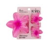 eCarla zestaw trzech spinek do włosów hawajskie kwiaty SP390 Pink Ombre