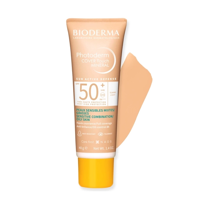 Bioderma Cover Touch Mineral kryjący fluid mineralny z filtrem SPF50+ Light 40g