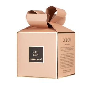 Pierre Rene Cute Girl zestaw z kosmetykami do makijażu puder Transparent Glow Loose Powder + olejek do ust 02 + gąbeczka Beauty Sponge 1 sztuka