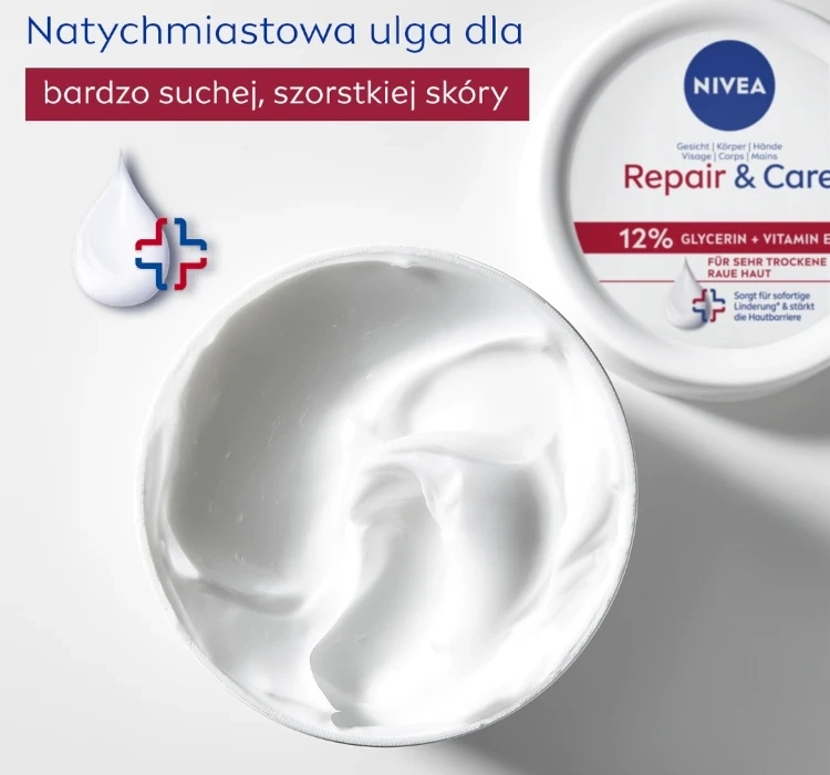 NIVEA Repair & Care krem nawilżająco-regenerujący do ciała, twarzy i dłoni 400ml