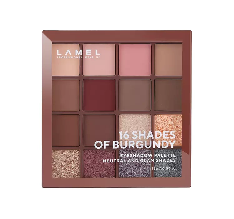 LAMEL 16 SHADES OF BURGUNDY PALETA CIENI DO POWIEK 16G