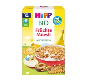 HIPP Bio musli wielozbożowe Banany-jabłka-śliwki od 10 miesiąca życia 200 g