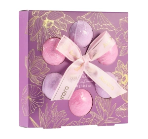 Aurora Lotus Flower kule musujące do kąpieli 6 x 30 g