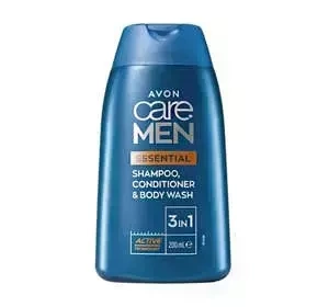 Avon Care Men Essential szampon, odżywka i żel pod prysznic dla mężczyzn 3w1 200 ml