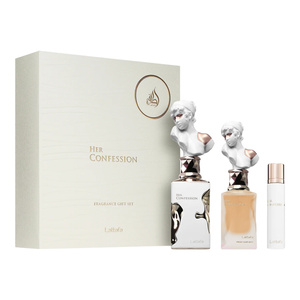 Lattafa Her Confession woda perfumowana spray 100 ml + 12 ml + mgiełka do włosów 50 ml