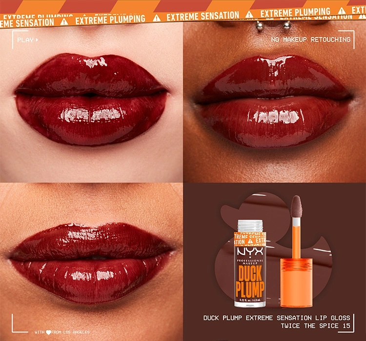 NYX PROFESSIONAL MAKEUP DUCK PLUMP POWIĘKSZAJĄCY BŁYSZCZYK DO UST 15 TWICE THE SPICE 7ML