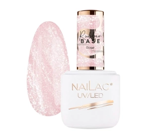 NaiLac Rubber Base baza kauczukowa Rose 7 ml