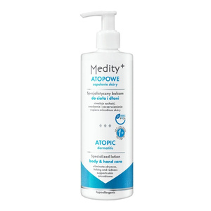 Medity+ Atopowe Zapalenie Skóry specjalistyczny balsam do ciała i dłoni niwelujący suchość, swędzenie i zaczerwienienia 200 ml