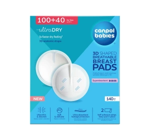 Canpol Babies Ultra Dry oddychające jednorazowe wkładki laktacyjne 3D 140 sztuk