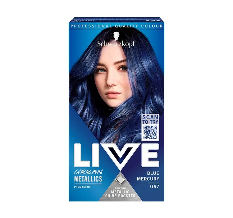 Schwarzkopf Live Intense Colour Urban Metallics farba do włosów U67 Blue Mercury