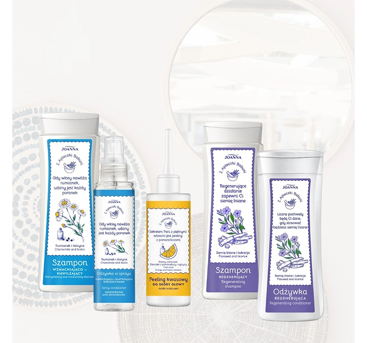 JOANNA Z APTECZKI BABUNI NAWILŻAJĄCA ODŻYWKA W SPRAYU RUMIANEK I BIOTYNA 150ML