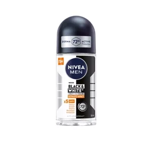 NIVEA MEN Black&White Invisible Ultimate Impact antyperspirant roll-on dla mężczyzn 50 ml