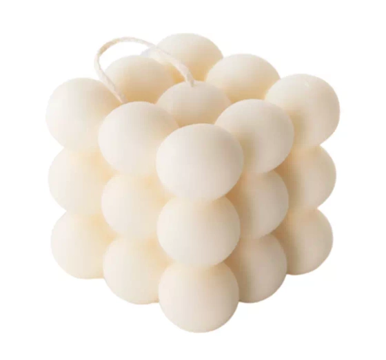 Mohani Naturalna Świeca Bubble biała duża 150g