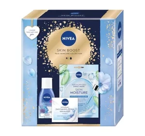 NIVEA Skin Boost zestaw krem na dzień + płyn do demakijażu + maska