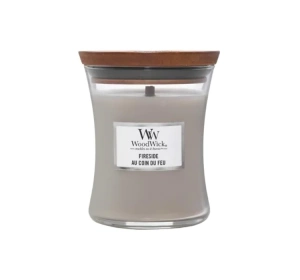 Woodwick Small Jar Candle świeca zapachowa Fireside 85 g