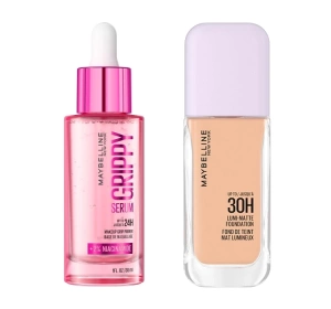 Maybelline zestaw serum z niacynamidem Grippy 30 ml + podkład w płynie Super Stay Lumi Matte kolor do wyboru 35 ml