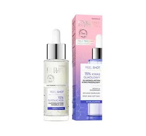 Eveline Peel Shot 15% kwas glikolowy serum peelingujące do twarzy, szyi i dekoltu 30ml