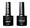 Claresa zestaw do manicure hybrydowego baza hybrydowa + primer bezkwasowy 2 x 5 g