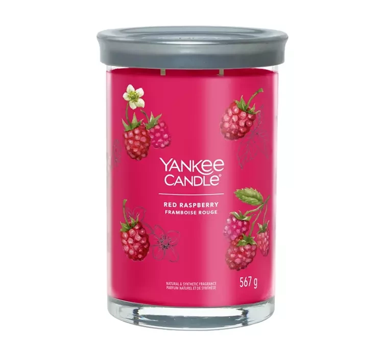 YANKEE CANDLE SIGNATURE ŚWIECA ZAPACHOWA TUMBLER RED RASPBERRY 567G