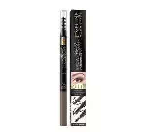 Eveline Cosmetics Brow Styler Multifunction 3w1 kredka do brwi 02 Dark Brown