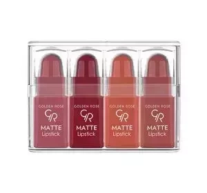 Golden Rose zestaw 4 matowych mini pomadek do ust 03 4 g