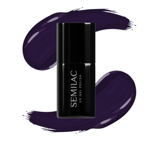 Semilac Black & White lakier hybrydowy 100 Black Purple 7 ml