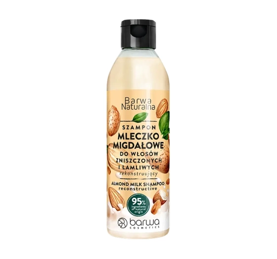 Barwa Naturalna szampon do włosów zniszczonych i łamliwych Mleczko Migdałowe 300 ml