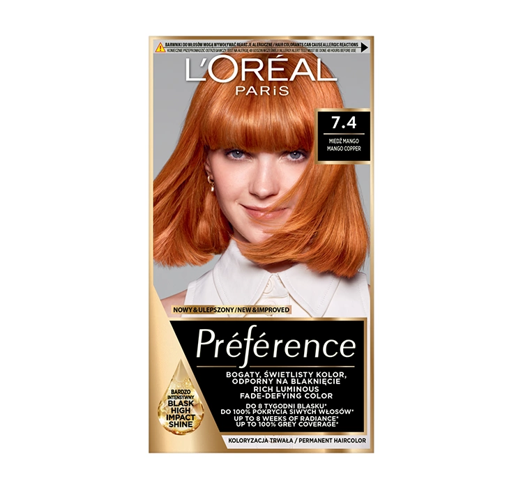 LOREAL RECITAL PREFERENCE FARBA DO WŁOSÓW 7.4