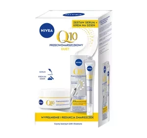 NIVEA Q10 Przeciwzmarszczkowy Duet zestaw krem do twarzy 50 ml + serum 15 ml