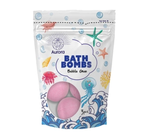 Aurora Bubble Gum kule musujące do kąpieli dla dzieci 3 x 50 g