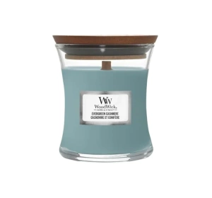 Woodwick Small Jar Candle świeca zapachowa Evergreen Cashmere 85 g