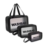 WASH BAG SET BLACK ZESTAW 3 KOSMETYCZEK CZARNY
