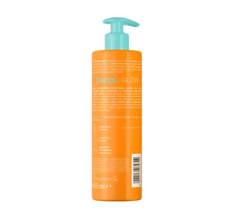 AA You.Mmy Skin rozświetlająco-nawilżający balsam do ciała Juicy Glow 400ml