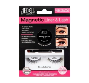 Ardell Magnetic Lash & Liner zestaw sztuczne rzęsy na pasku Demi Wispies +   Magnetic Gel Liner Black 2 g