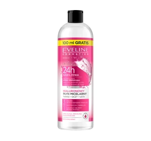 Eveline Cosmetics hialuronowy płyn micelarny do twarzy, oczu i ust do cery suchej, wrażliwej i nadwrażliwej bezzapachowy 500 ml