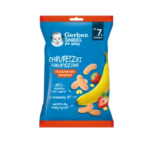 Gerber Snacks chrupki kukurydziane po 7 miesiącu Truskawka-Banan 28 g