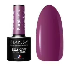 Claresa hybrydowy lakier do paznokci Purple 615 5 g