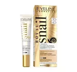 Eveline Cosmetics Royal Snail Terapia Śluzem Ślimaka 30+ 40+ rozświetlający krem pod oczy 20 ml