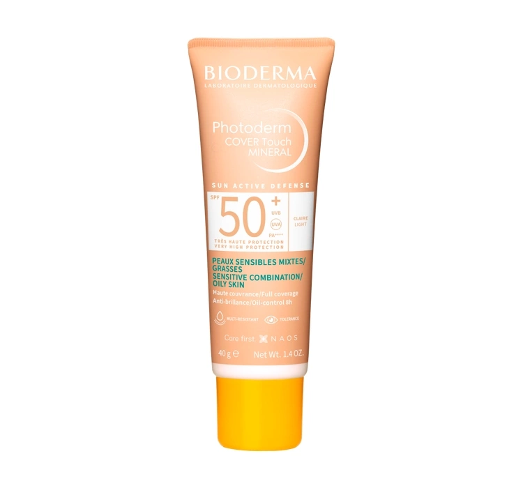 Bioderma Cover Touch Mineral kryjący fluid mineralny z filtrem SPF50+ Light 40g