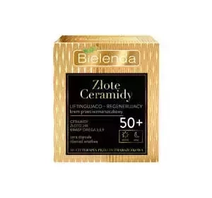 BIELENDA ZŁOTE CERAMIDY LIFTINGUJĄCO - REGENERUJĄCY KREM PRZECIWZMARSZCZKOWY NA DZIEŃ I NA NOC 50+ 50ML