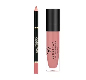 Golden Rose zestaw pomadka do ust Longstay 5,5 ml + konturówka matowa 1,4 g