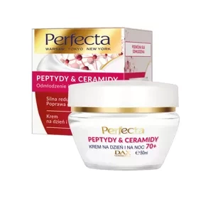 Perfecta Peptydy&Ceramidy uelastyczniający krem do twarzy na dzień i na noc 70+ 50ml
