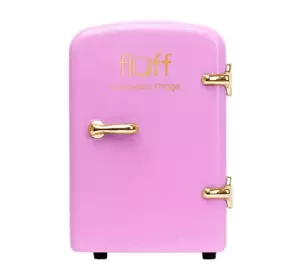 Fluff mini lodówka kosmetyczna Różowa Złote Logo