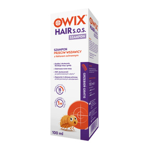 Owix Hair S.O.S. szampon przeciw wszawicy z faktorem ochronnym 100 ml + grzebień