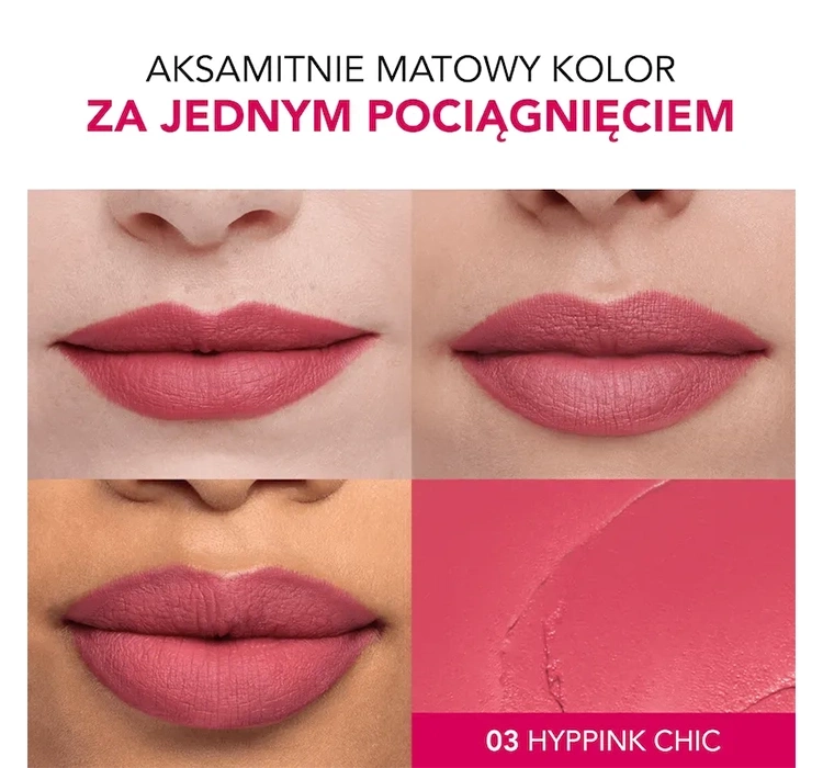 Bourjois Rouge Velvet lipstick matowa pomadka 03