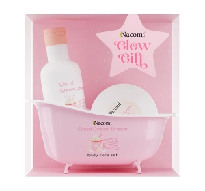 Nacomi Glow Gift Cloud Cream Dream zestaw dla kobiet masło do ciała Cloud Cream Dream 100 ml + żel pod prysznic Cloud Cream Dream 300 ml