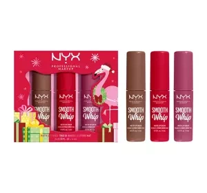 NYX Professional Makeup Fa La La L.A. Land Smooth Whip Trio zestaw pomadek do ust 3 × 4 ml