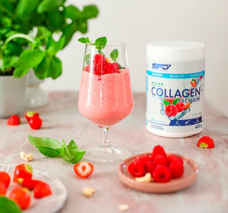 SFD Collagen Premium suplement diety do picia Raspberry-Strawberry 400g