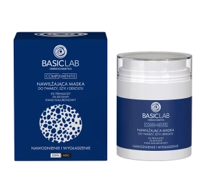 BasicLab Complementis nawilżająca maska do twarzy, szyi i dekoltu Nawodnienie i Wygładzenie 50 ml