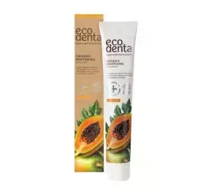 Ecodenta Cosmos Organic wybielająca pasta do zębów z fluorem ekstrakt z papai 75 ml